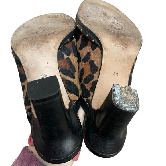 COLE HAAN Womens Annette Clog Leopard Print Heeled Size 8 - Picture 10 of 12
